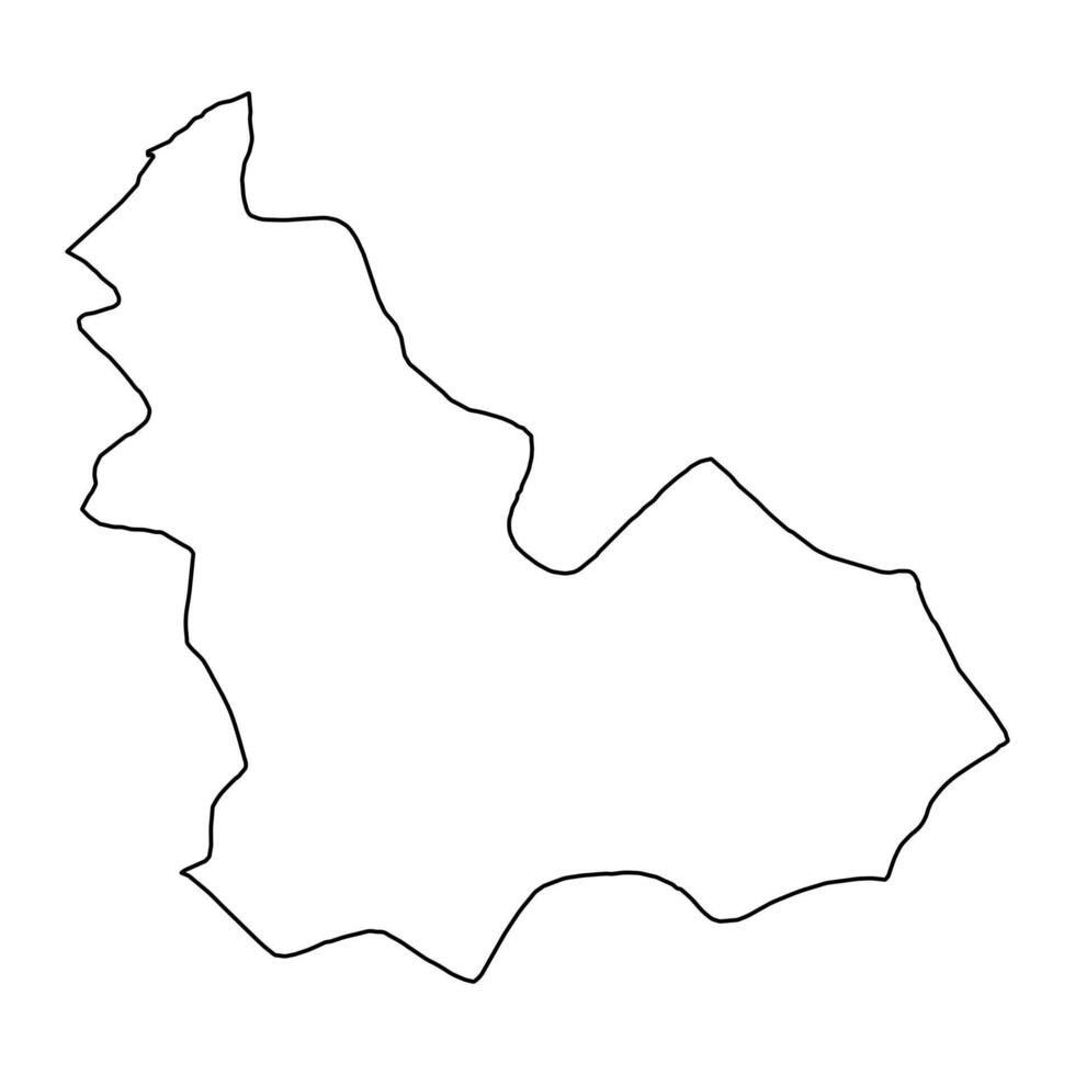 Beja Governorate map, administrative division of Tunisia. Vector illustration.