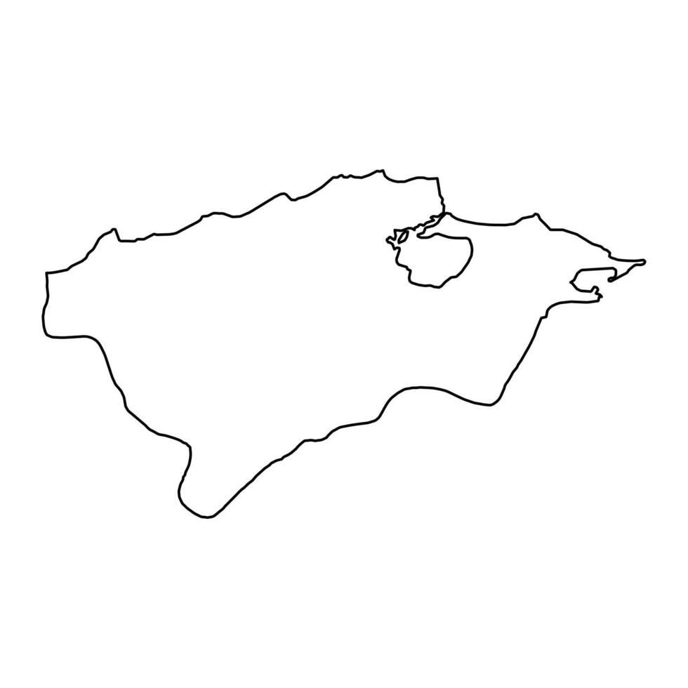Bizerte Governorate map, administrative division of Tunisia. Vector illustration.