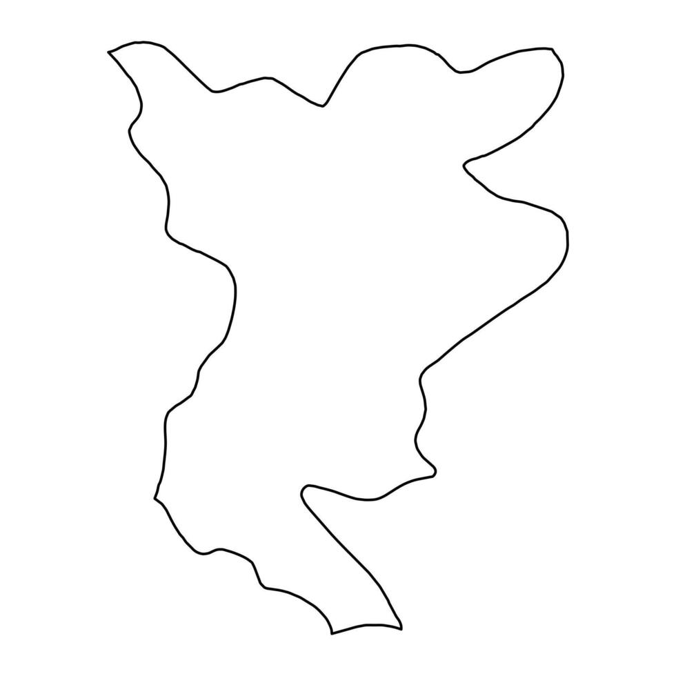 siliana gobernación mapa, administrativo división de Túnez. vector ilustración.