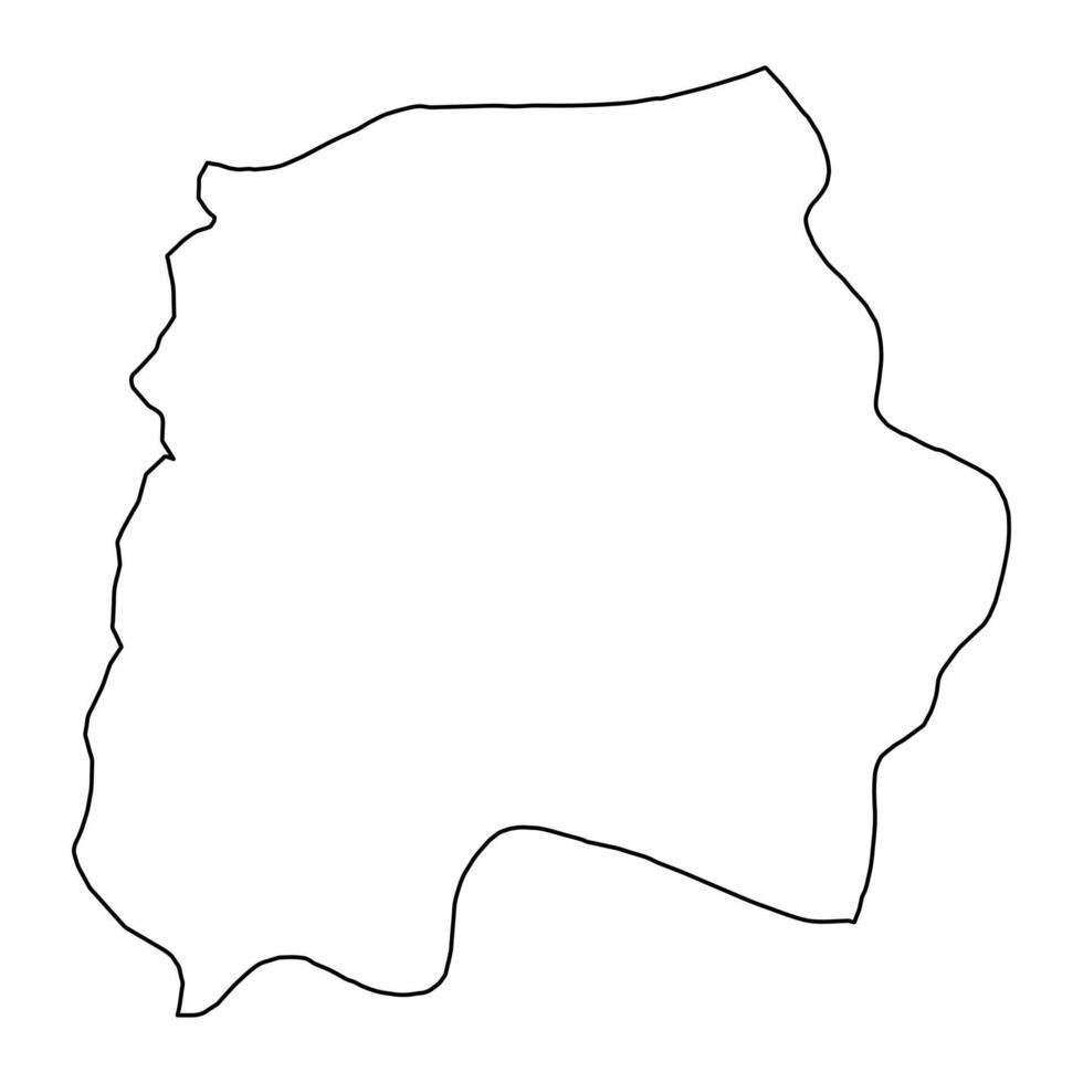 Kef Governorate map, administrative division of Tunisia. Vector illustration.