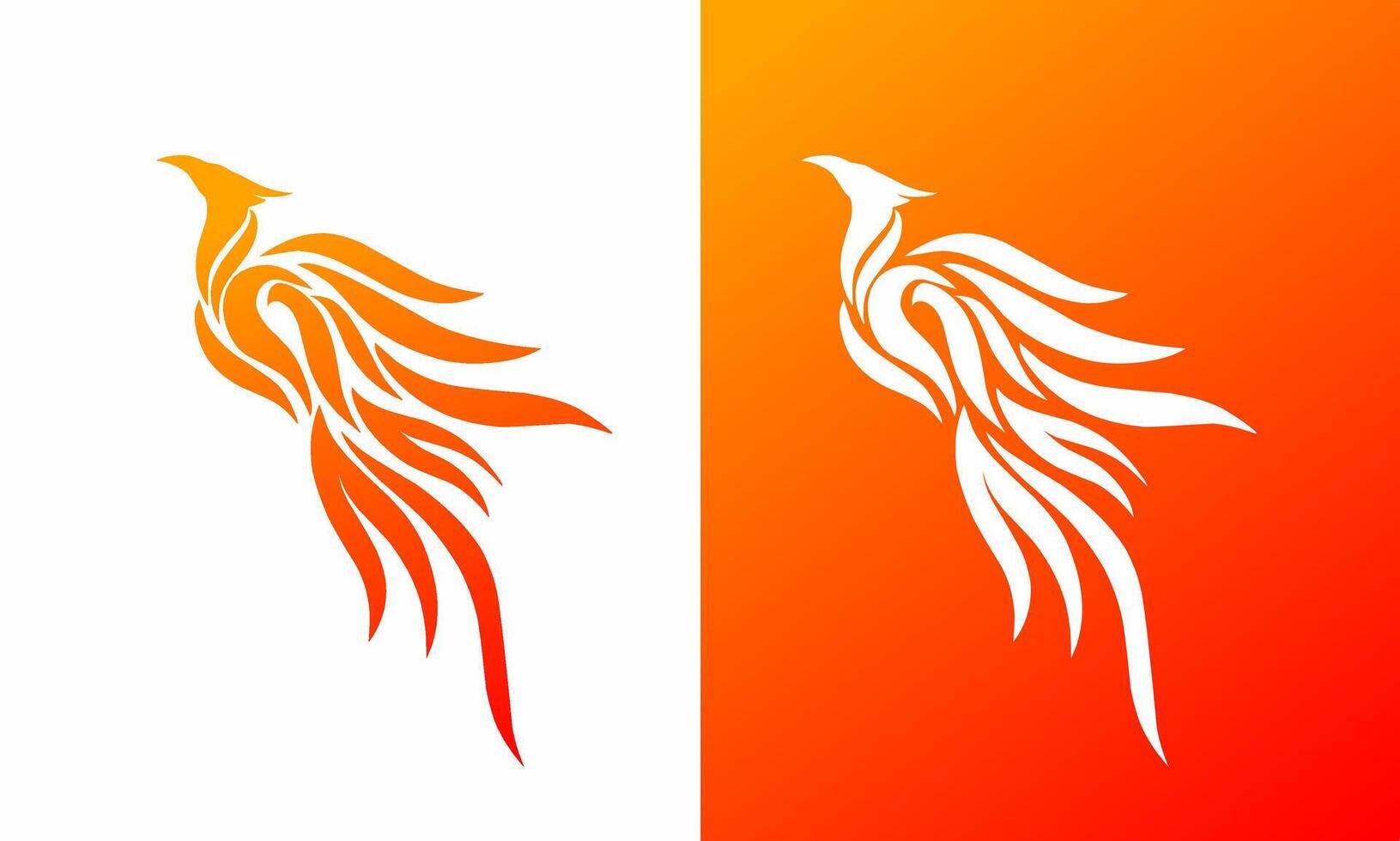 vector graphic illustration of template logo symbol phoenix fire