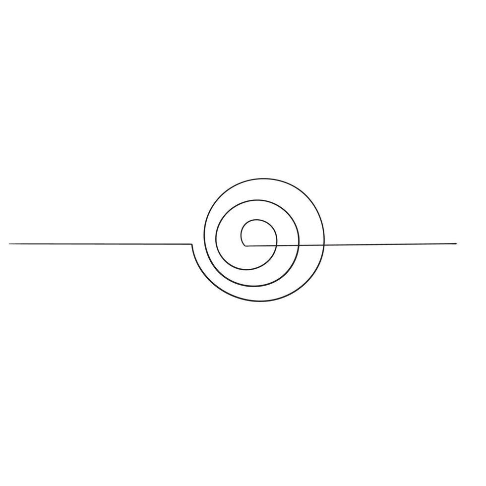 continuous line drawing circular shape vector