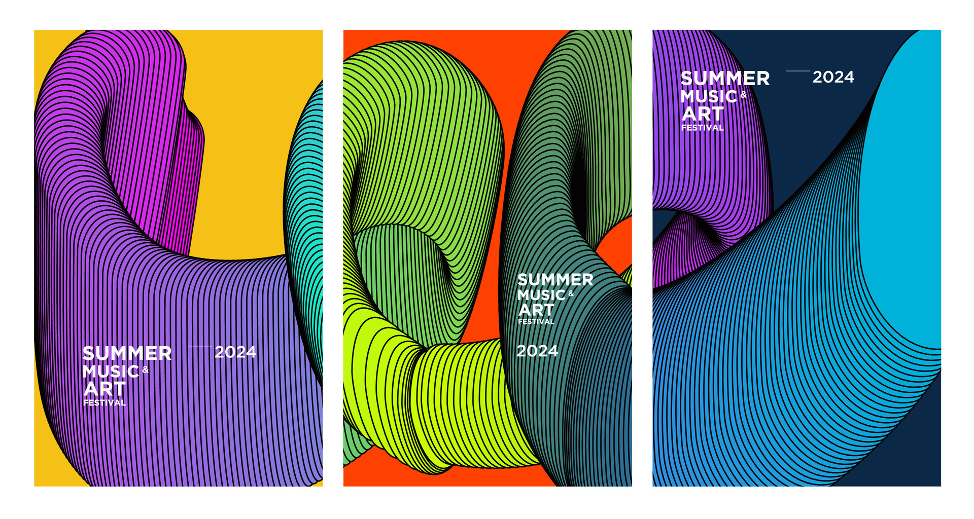 Vector Colorful Abstract Fluid Background for Summer Art and Music