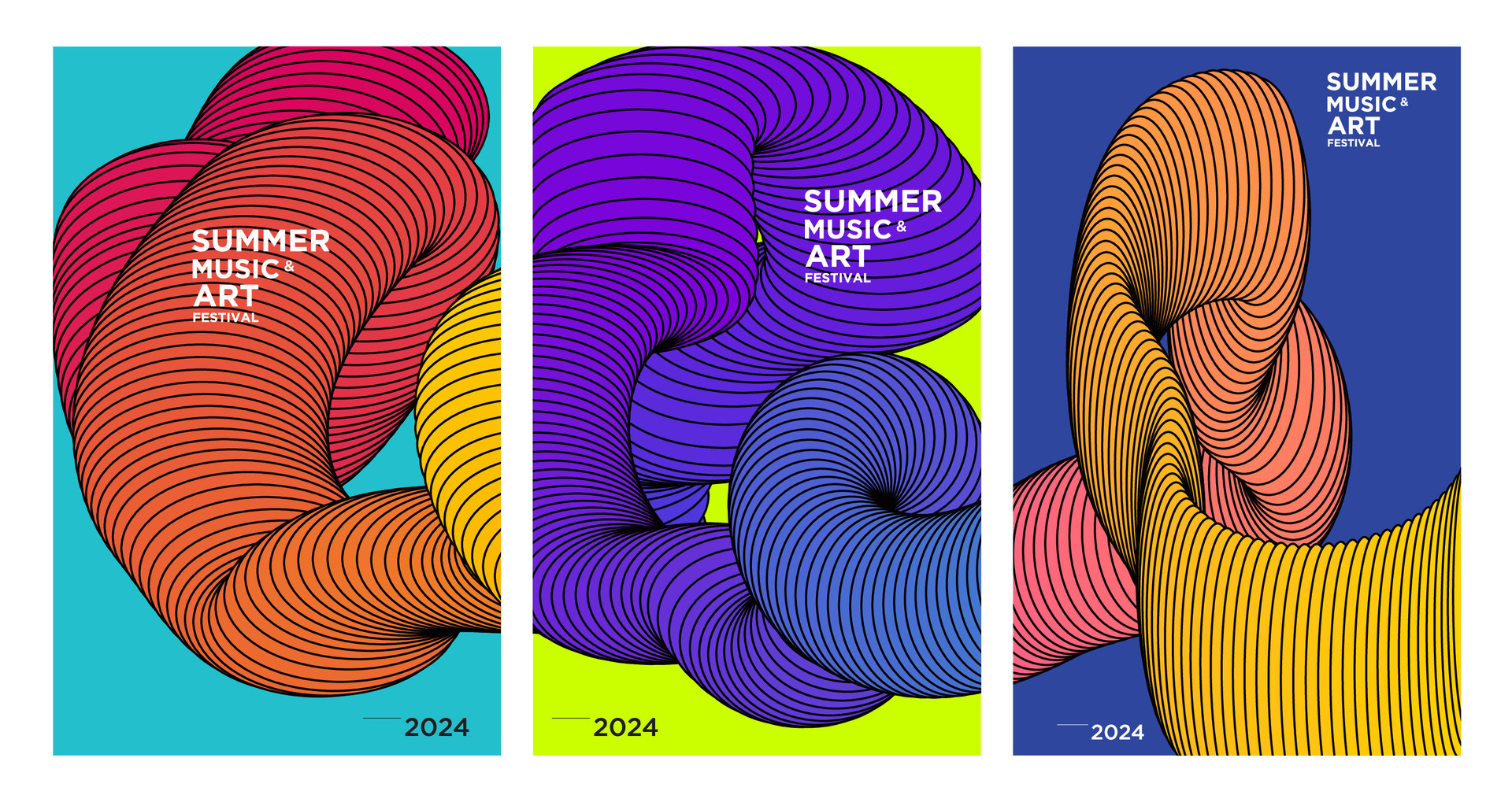 Vector Colorful Abstract Fluid Background for Summer Art and Music