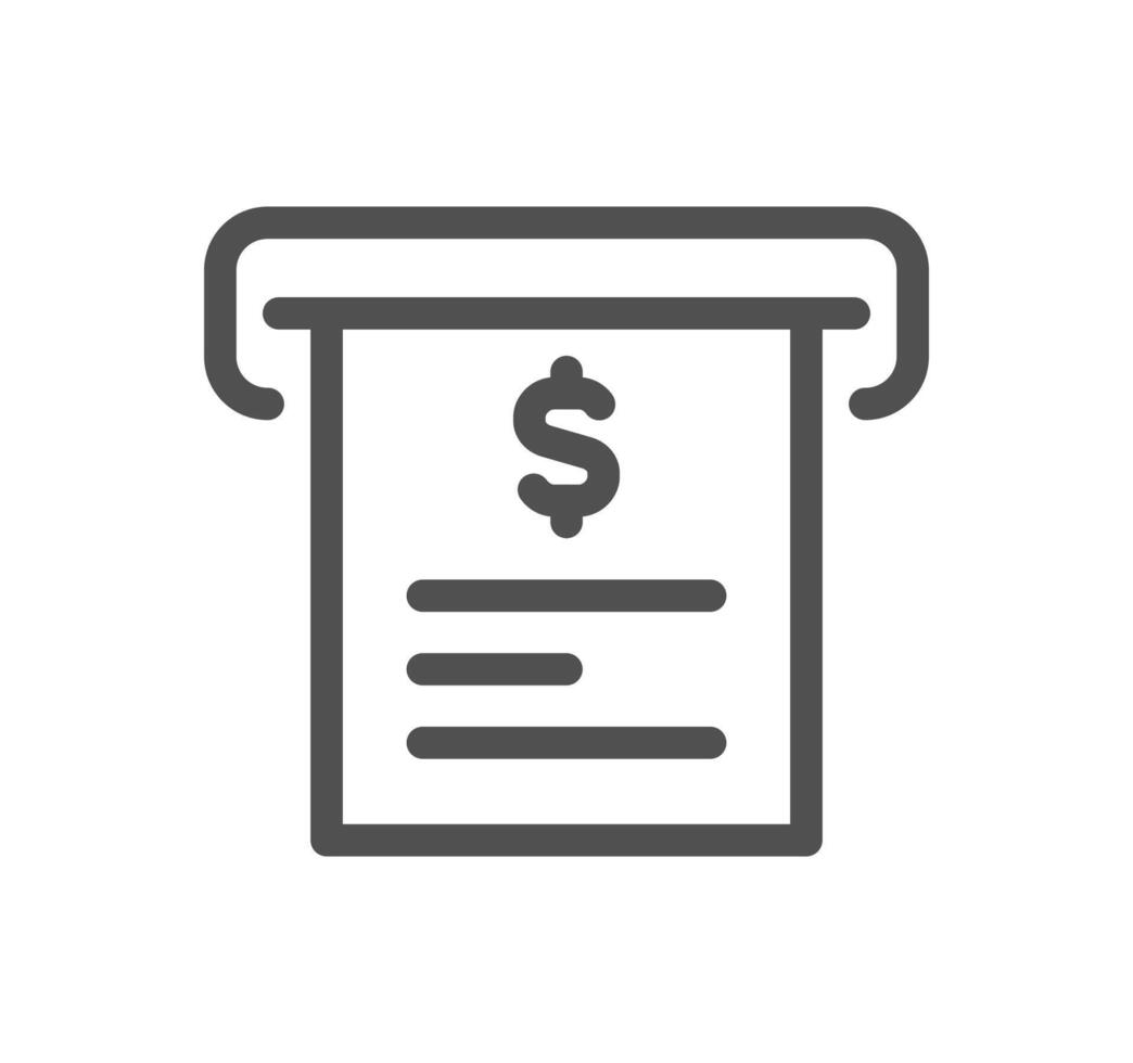 Invoice related icon outlne and linear vector. vector