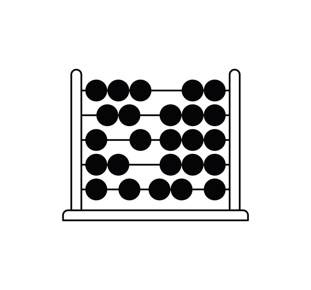 Abacus and horizontal abacus toy, wooden beads, baby learning numbers, toy for children education, abacus counting frame cartoon style flat vector illustration.