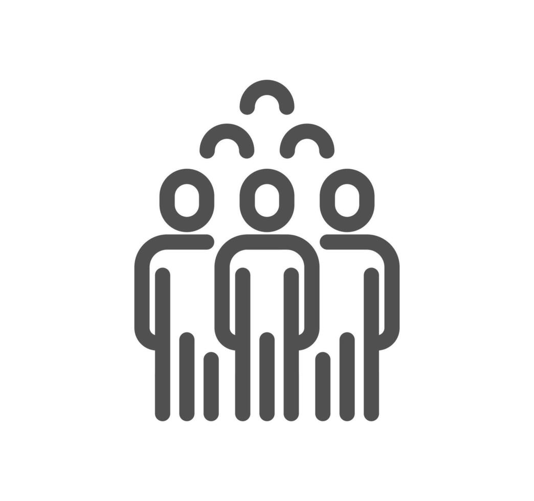 People related icon outline and linear vector. vector