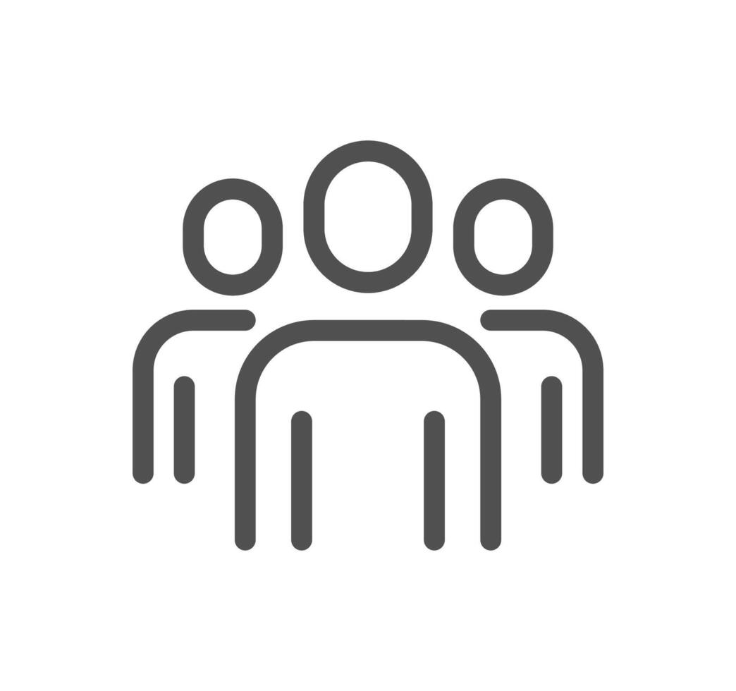 People related icon outline and linear vector. vector