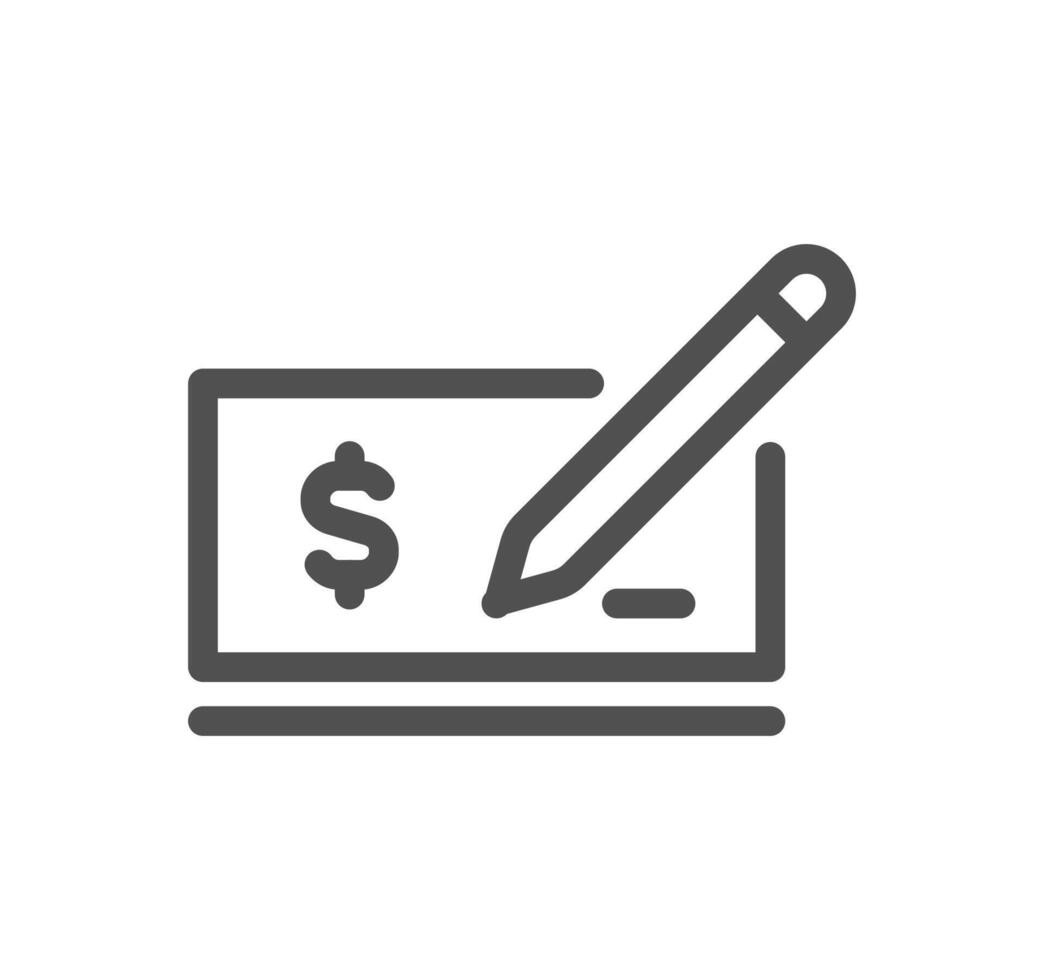 Invoice related icon outlne and linear vector. vector