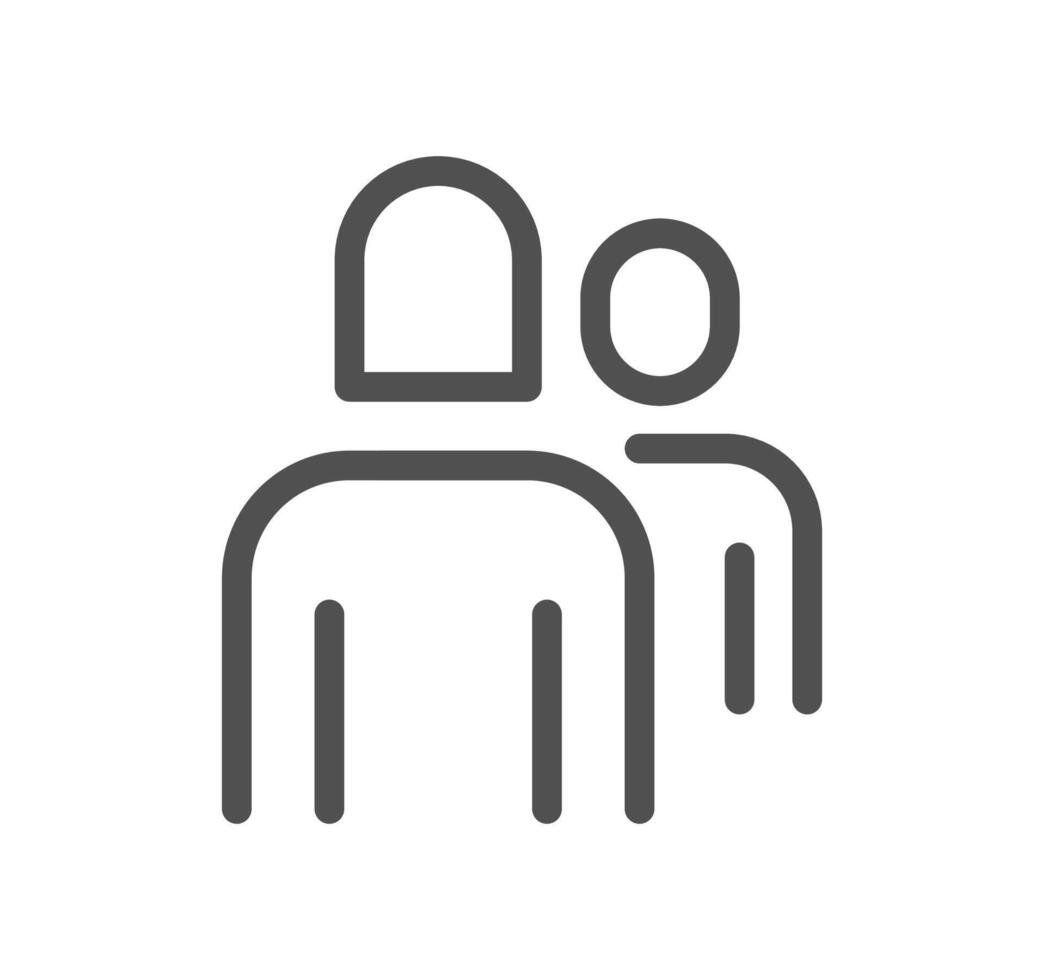 People related icon outline and linear vector. vector