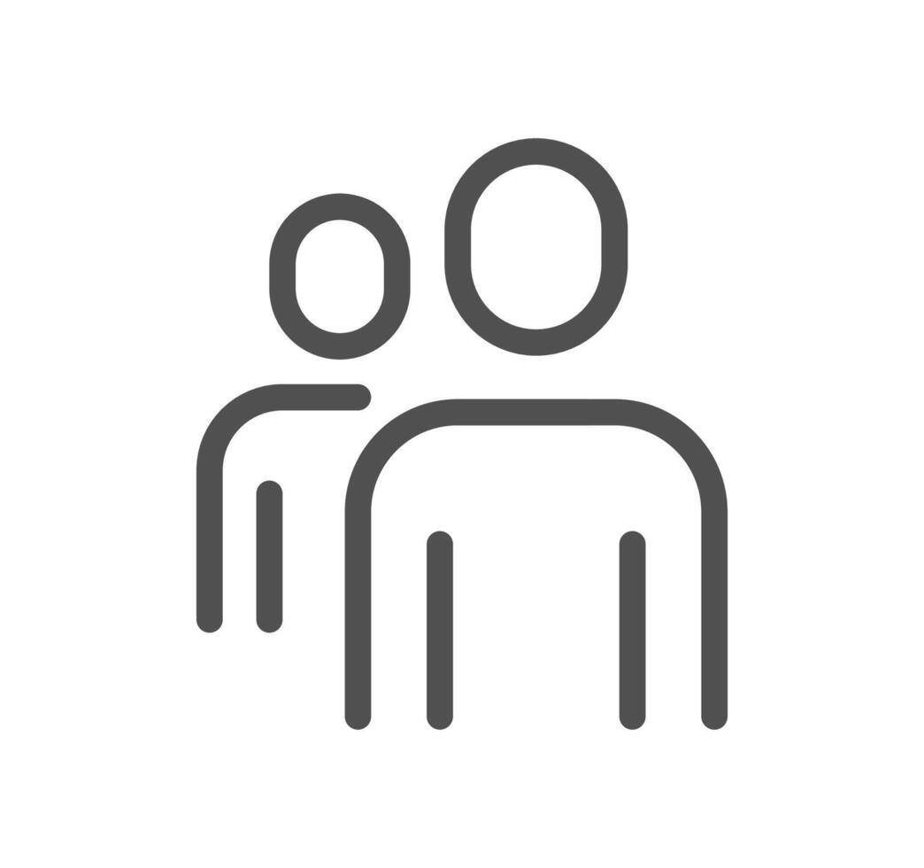 People related icon outline and linear vector. vector