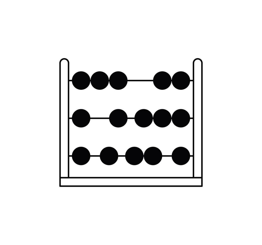 ábaco y horizontal ábaco juguete, de madera rosario, bebé aprendizaje números, juguete para niños educación, ábaco contando marco dibujos animados estilo plano vector ilustración.