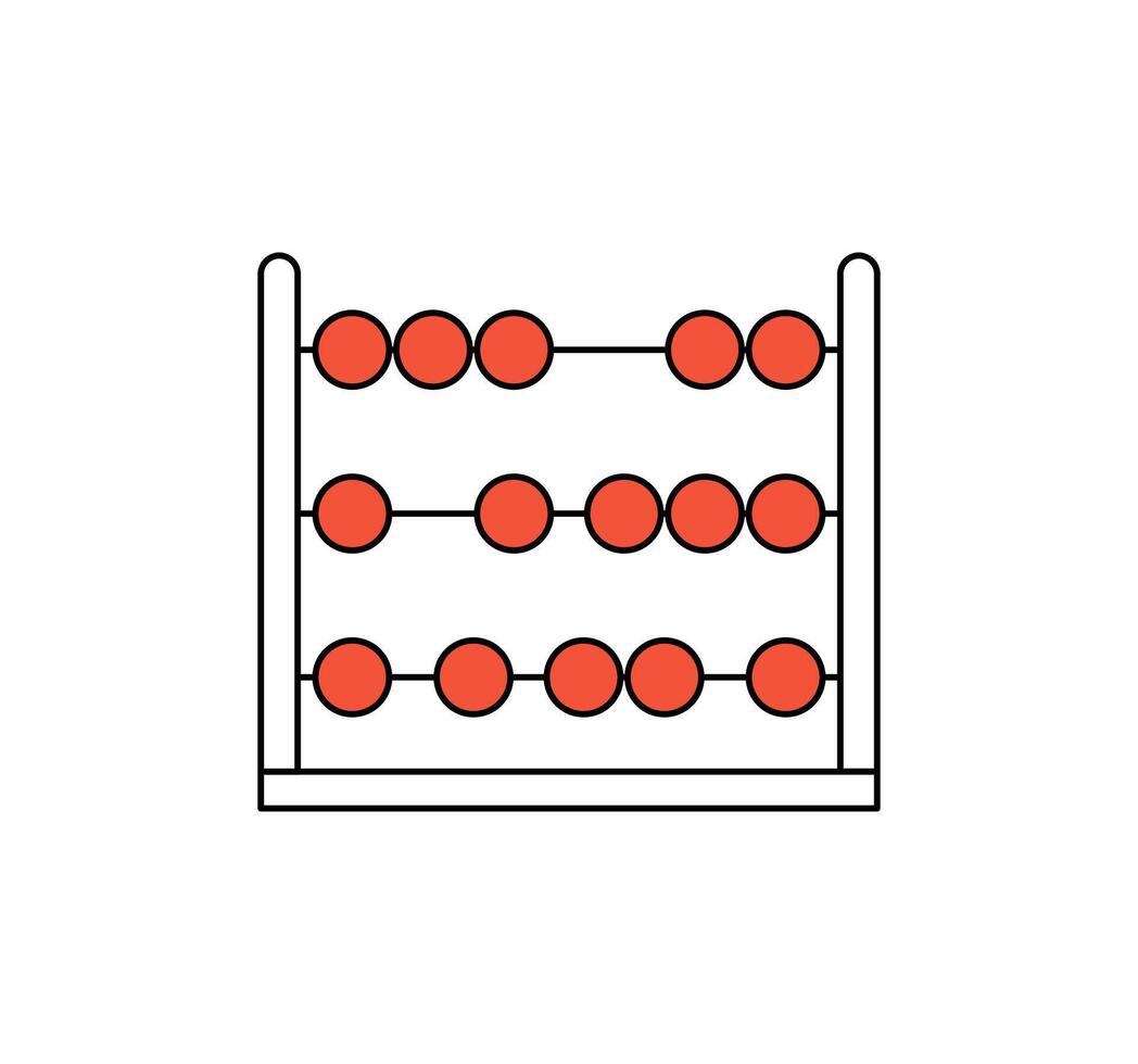 Abacus and horizontal abacus toy, wooden beads, baby learning numbers, toy for children education, abacus counting frame cartoon style flat vector illustration.