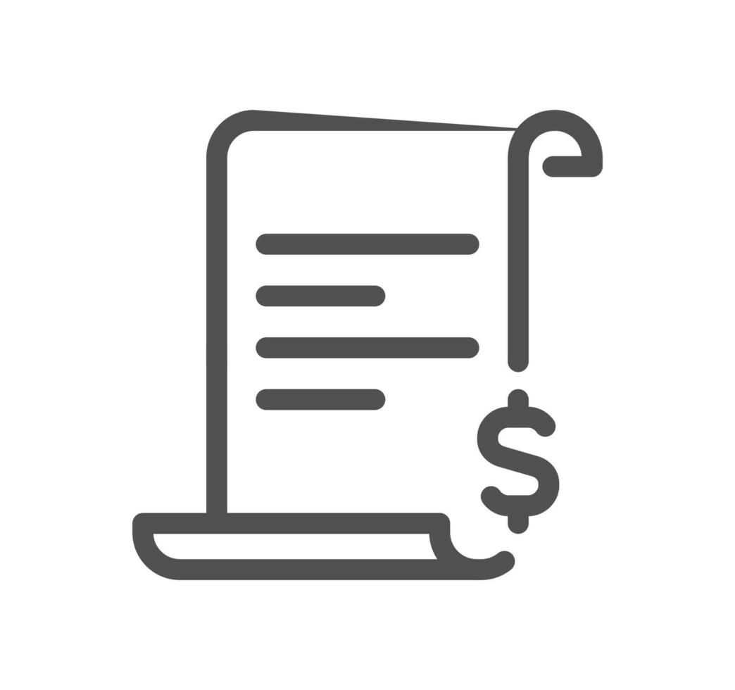 Invoice related icon outlne and linear vector. vector