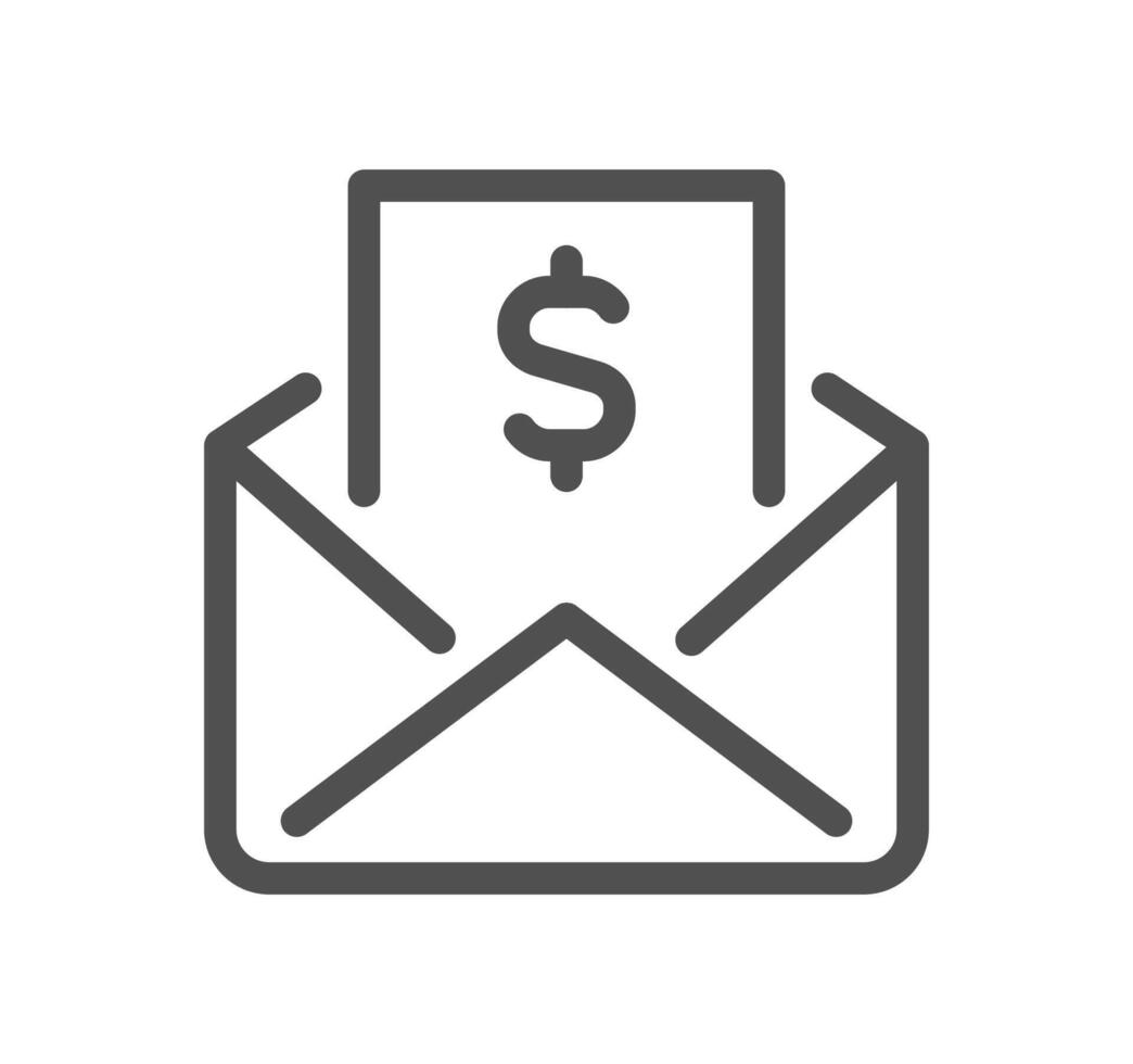 Invoice related icon outlne and linear vector. vector