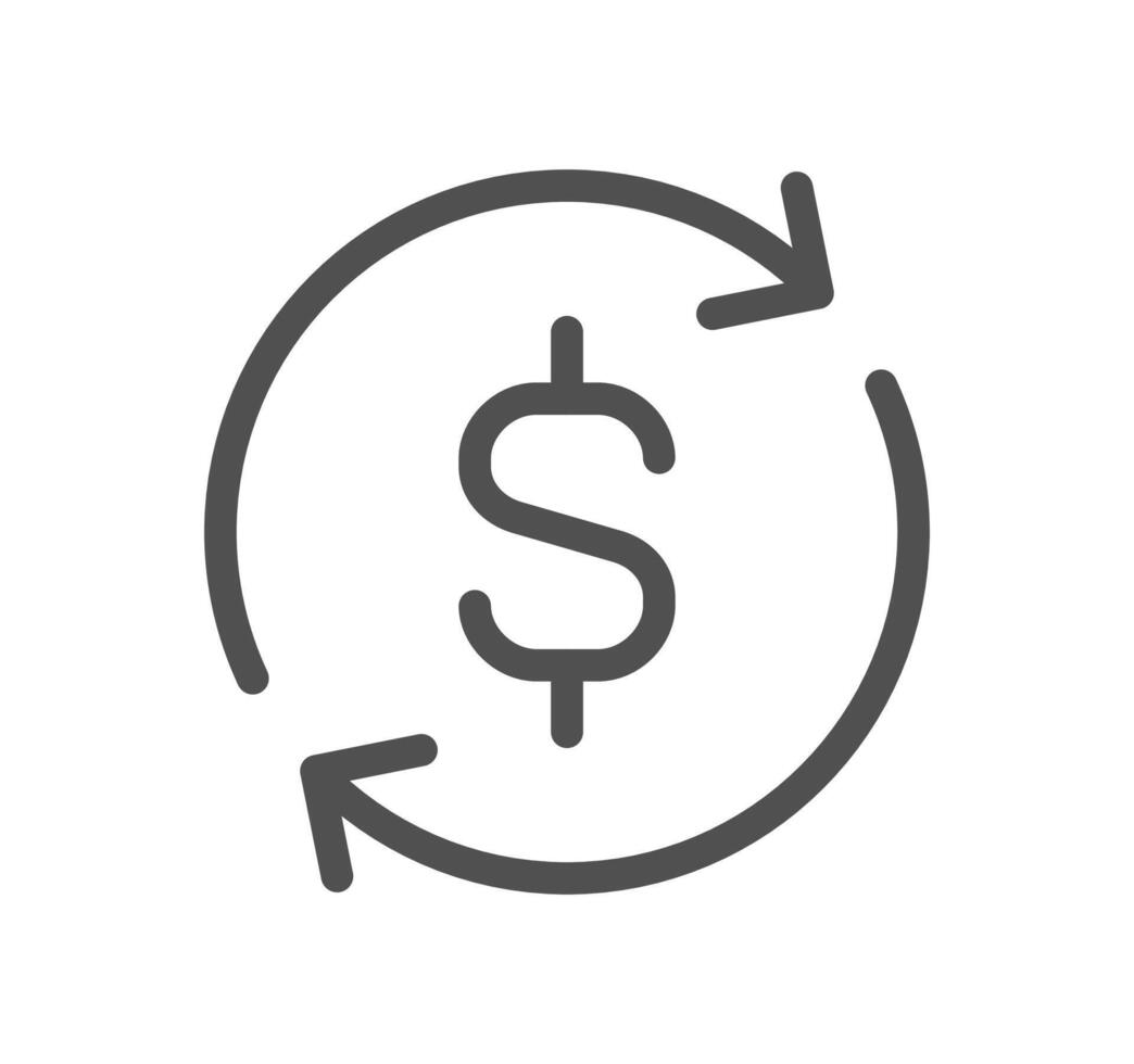 Currency related icon outline and linear vector. vector