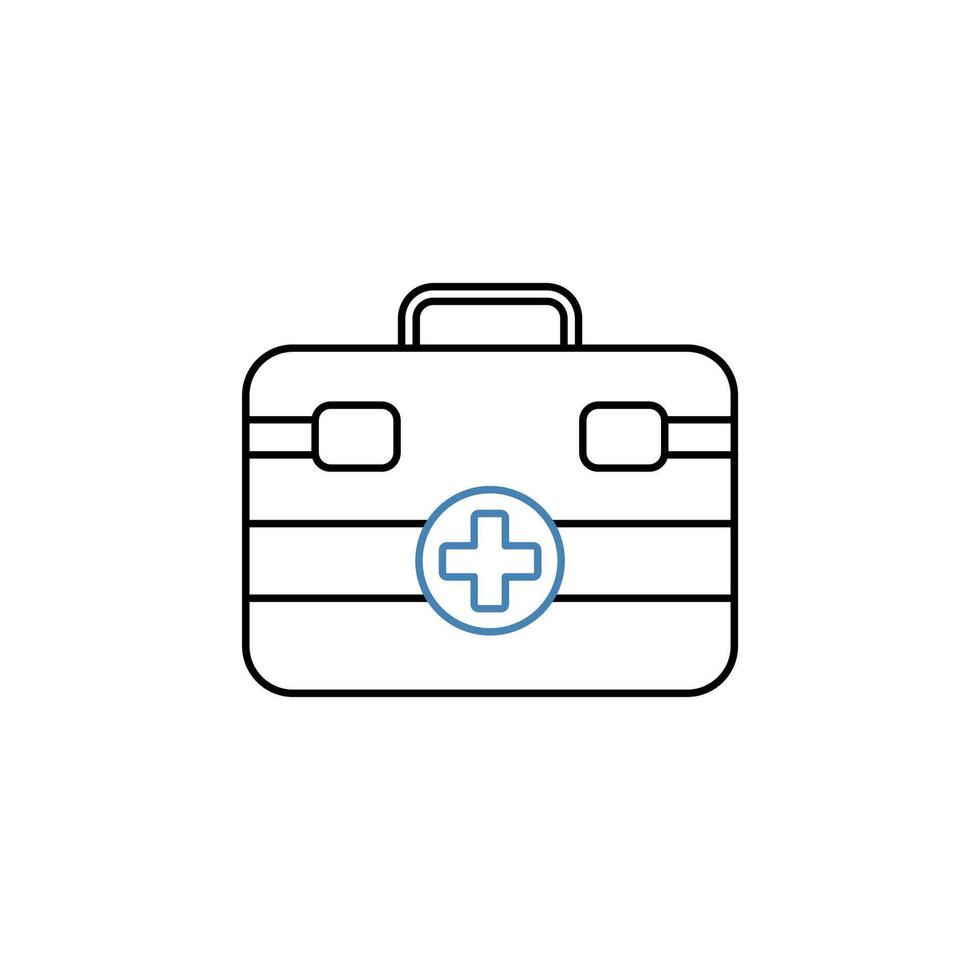 first aid kit concept line icon. Simple element illustration. first aid kit concept outline symbol design. vector