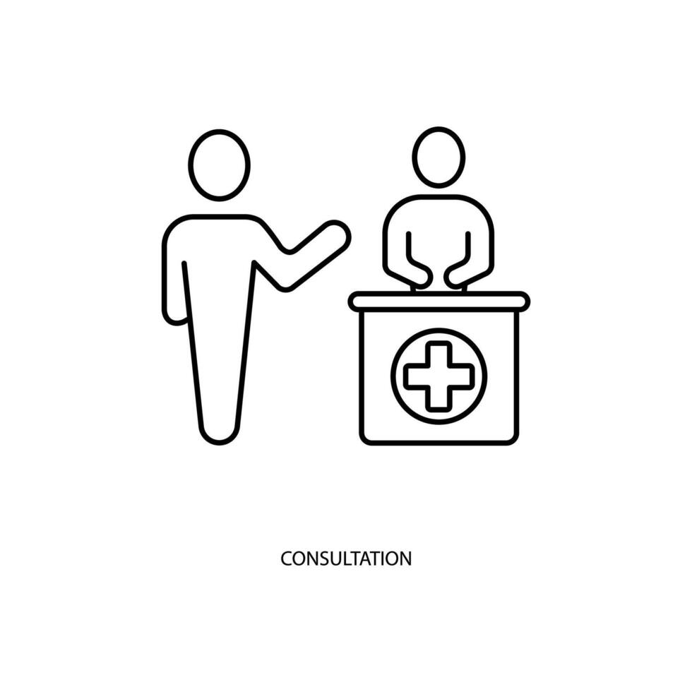 consultation concept line icon. Simple element illustration. consultation concept outline symbol design. vector