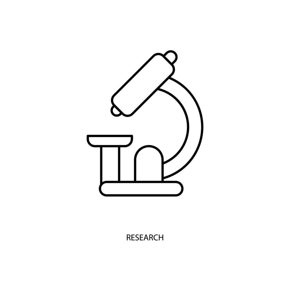 research concept line icon. Simple element illustration. research concept outline symbol design. vector