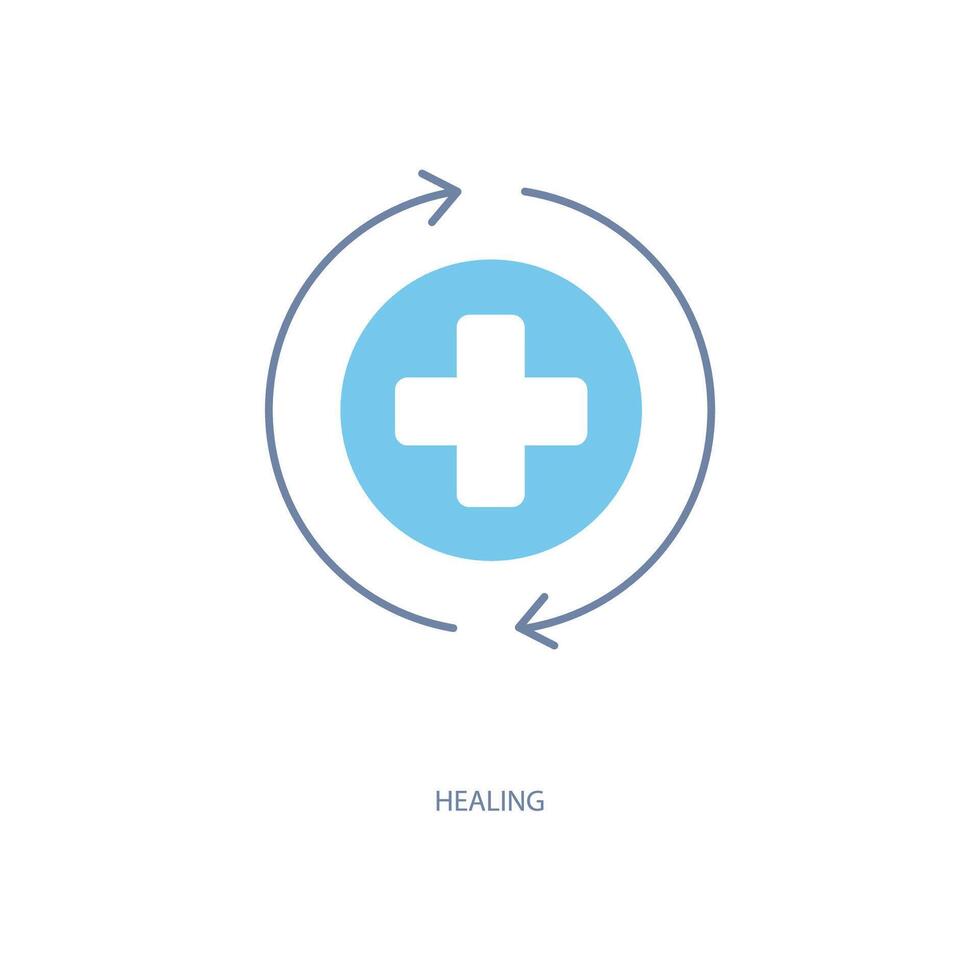 healing concept line icon. Simple element illustration. healing concept outline symbol design. vector
