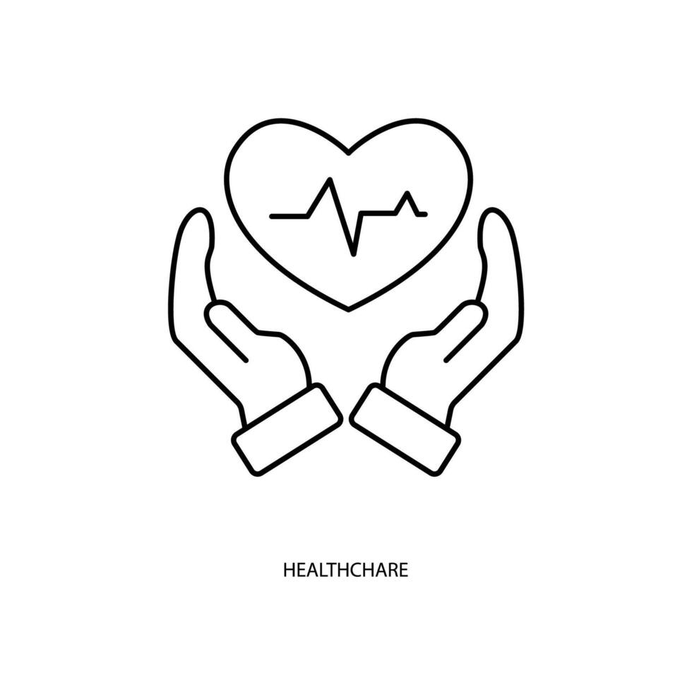 healthchare concept line icon. Simple element illustration. healthchare concept outline symbol design. vector
