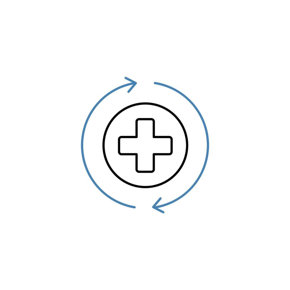 healing concept line icon. Simple element illustration. healing concept outline symbol design. vector