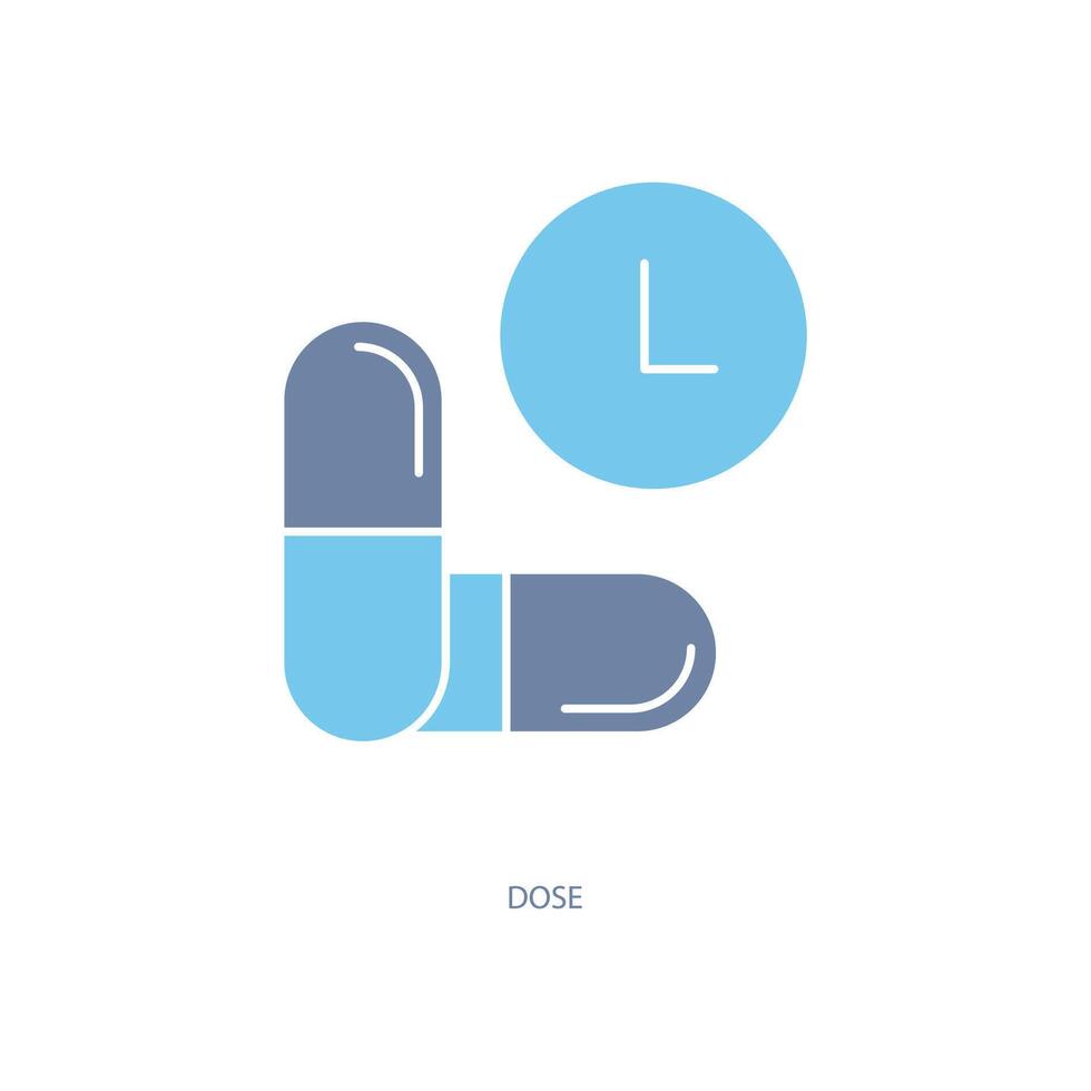 dose concept line icon. Simple element illustration. dose concept outline symbol design. vector