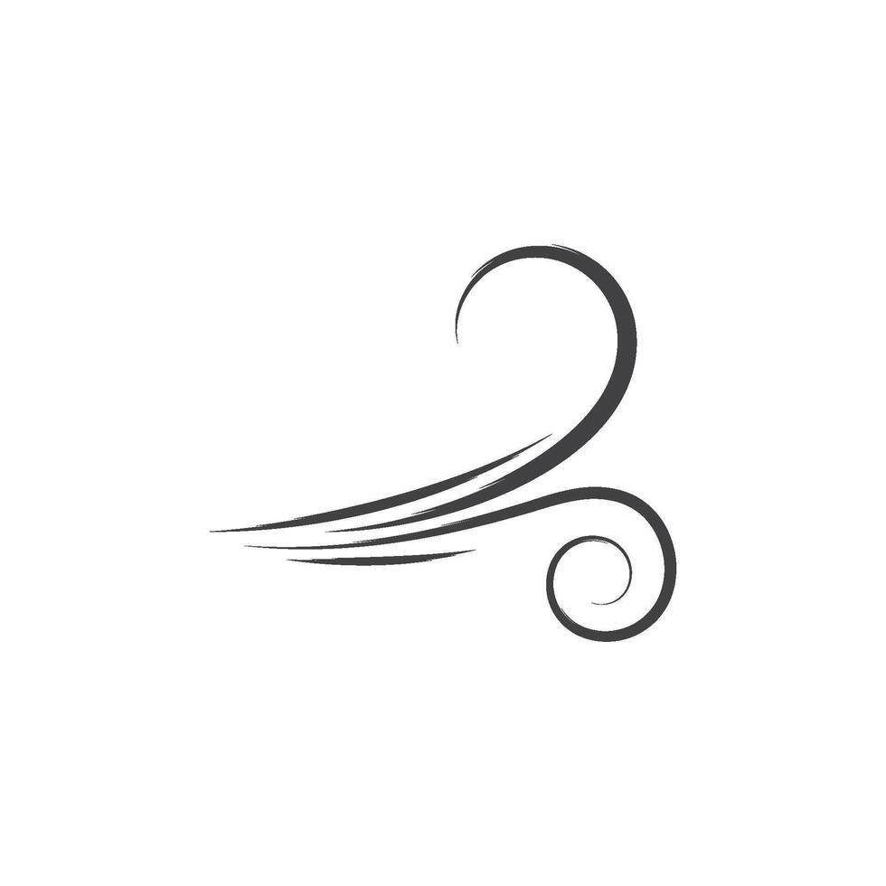 Wind symbol logo design vector template