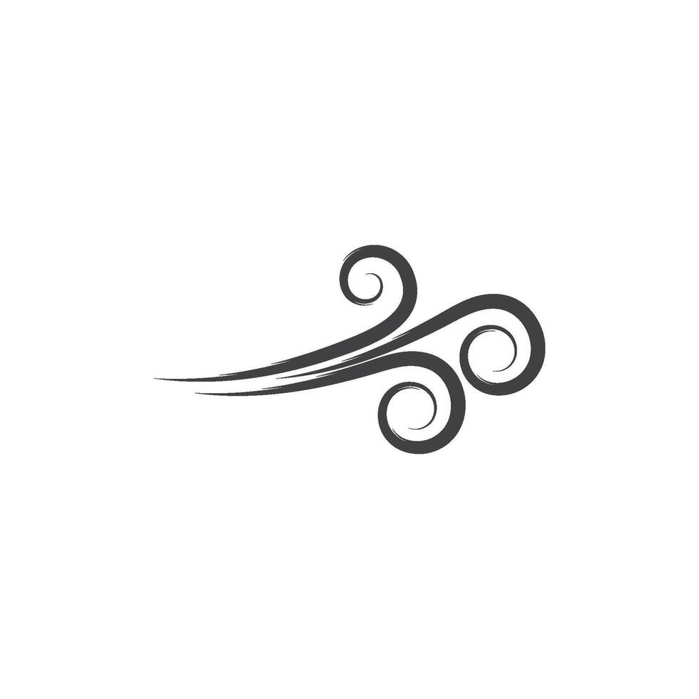 Wind symbol logo design vector template