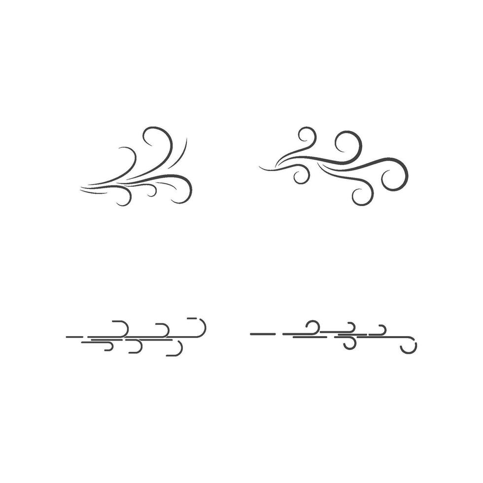 Wind symbol logo design vector template