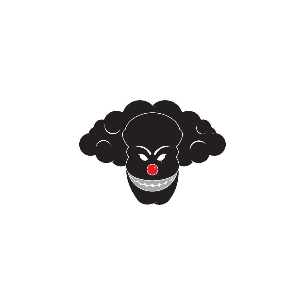 Clown character ilustration in flat design vector