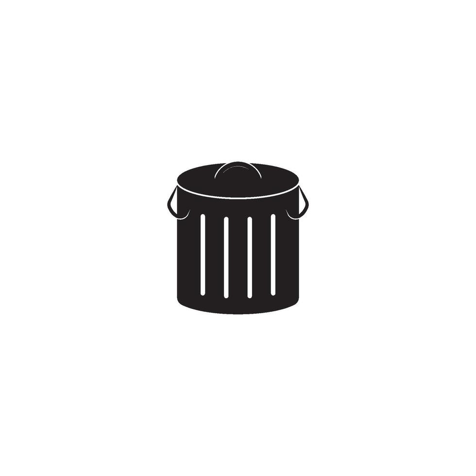 vector icon trash can. Trash Can, Rubbish Bin sign design template