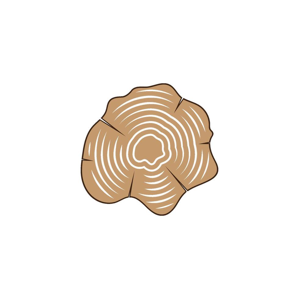 Wood sign icon, tree growth rings , logo icon design template. vector