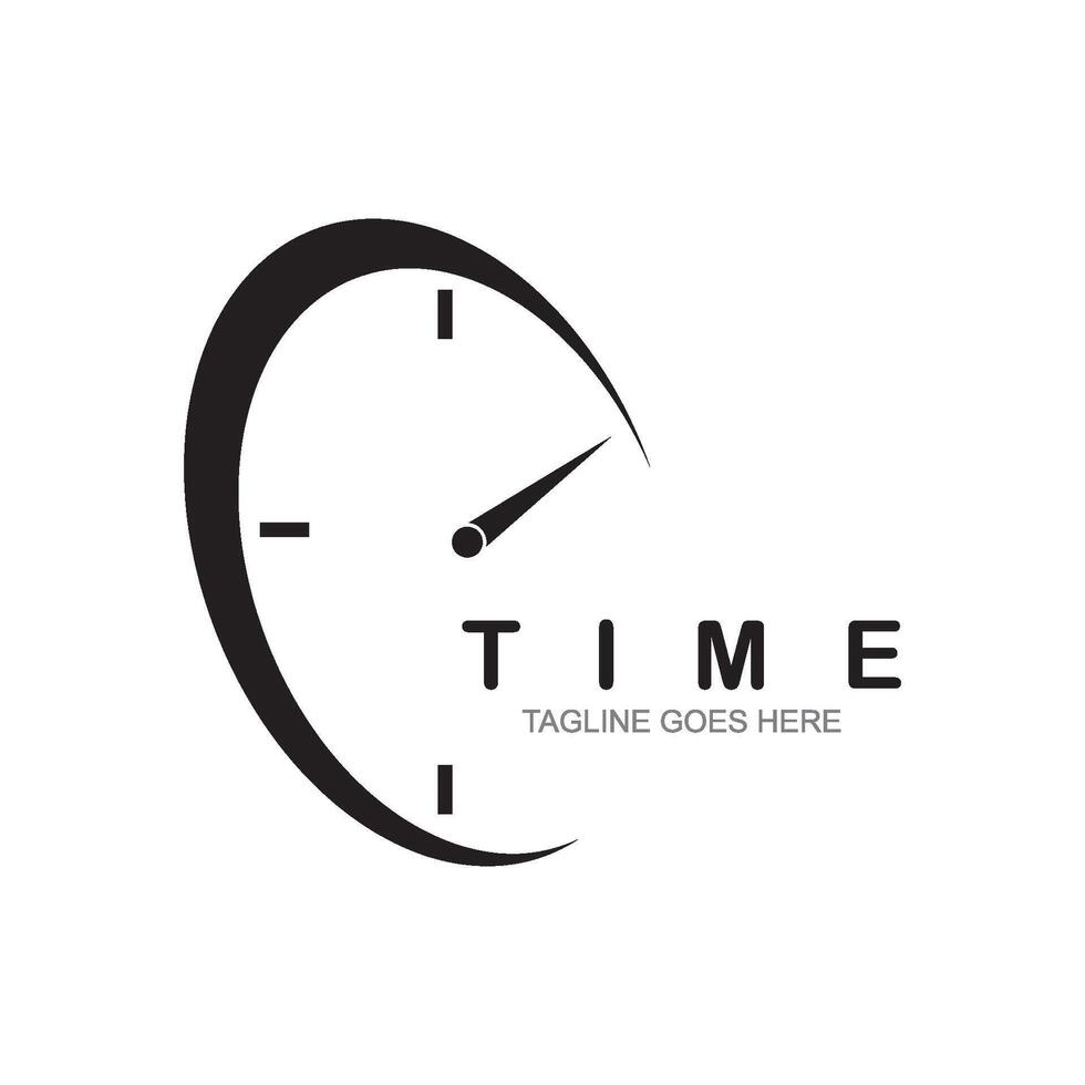 negocio reloj logo modelo vector