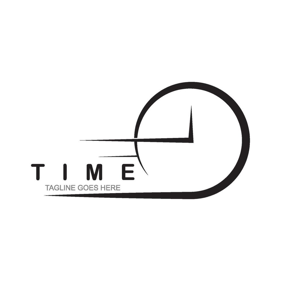 business clock logo template vector