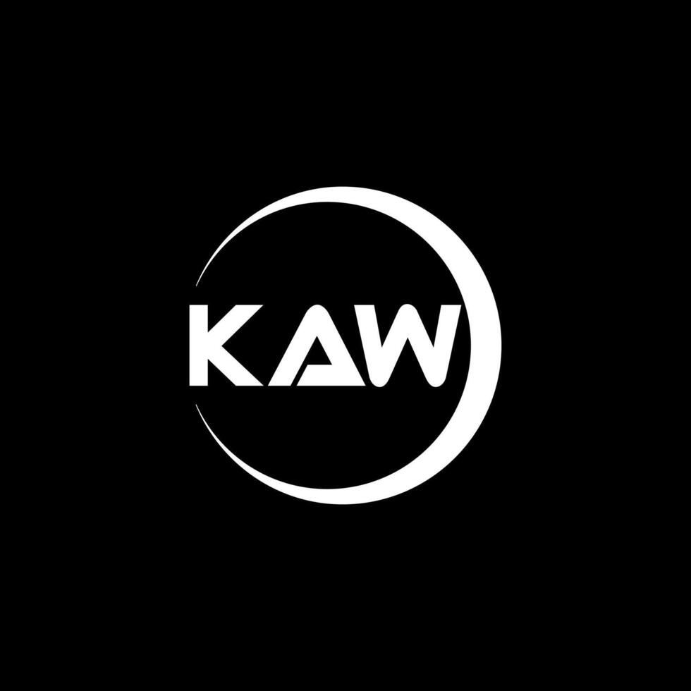 KAW Letter Logo Design, Inspiration for a Unique Identity. Modern Elegance and Creative Design. Watermark Your Success with the Striking this Logo. vector