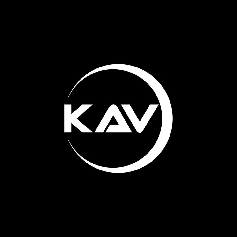 kav letra logo diseño, inspiración para un único identidad. moderno elegancia y creativo diseño. filigrana tu éxito con el sorprendentes esta logo. vector