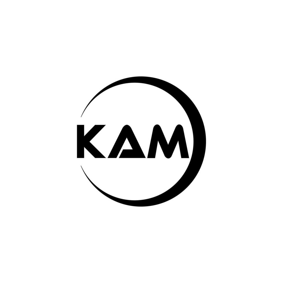 KAM Letter Logo Design, Inspiration for a Unique Identity. Modern Elegance and Creative Design. Watermark Your Success with the Striking this Logo. vector