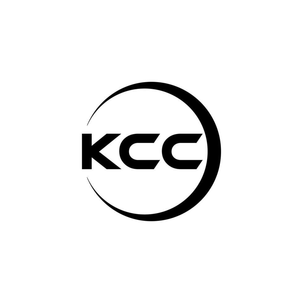 kcc letra logo diseño, inspiración para un único identidad. moderno elegancia y creativo diseño. filigrana tu éxito con el sorprendentes esta logo. vector