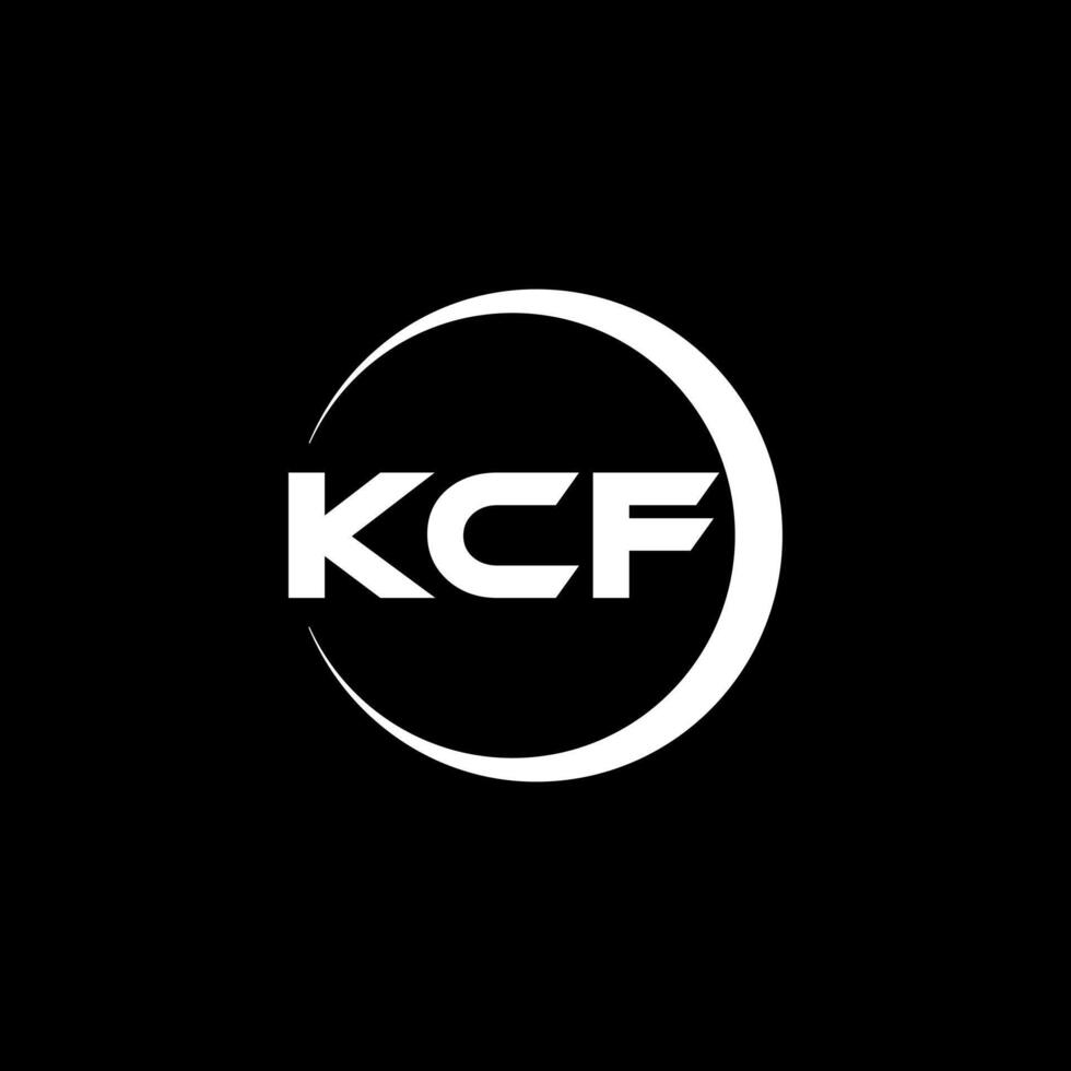 kcf letra logo diseño, inspiración para un único identidad. moderno elegancia y creativo diseño. filigrana tu éxito con el sorprendentes esta logo. vector