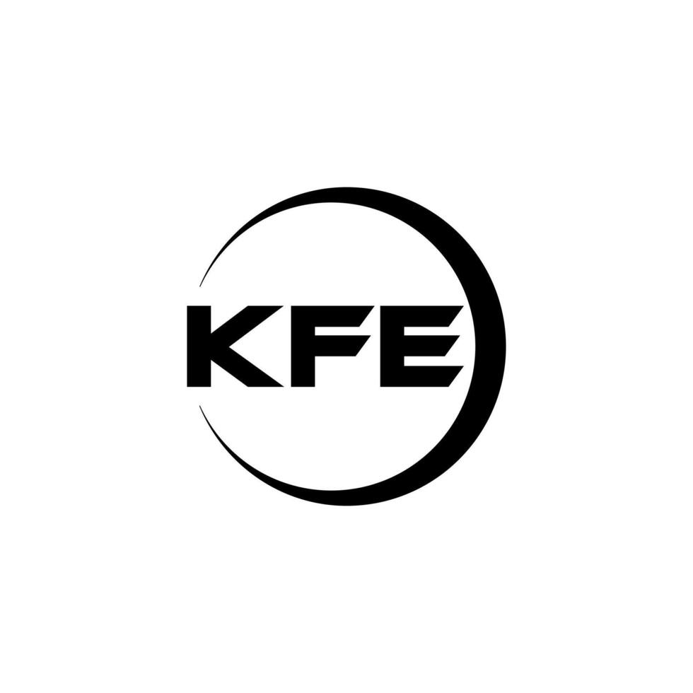 kfe letra logo diseño, inspiración para un único identidad. moderno elegancia y creativo diseño. filigrana tu éxito con el sorprendentes esta logo. vector