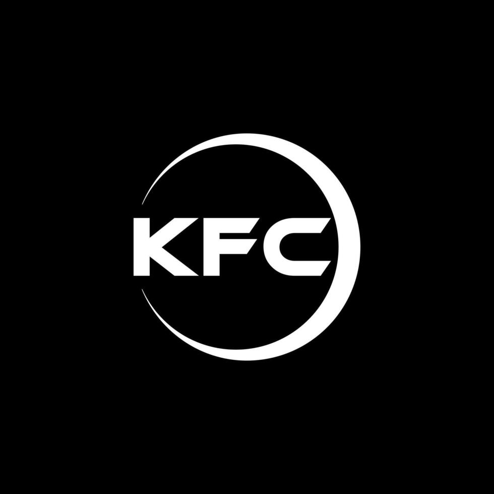 kfc letra logo diseño, inspiración para un único identidad. moderno elegancia y creativo diseño. filigrana tu éxito con el sorprendentes esta logo. vector