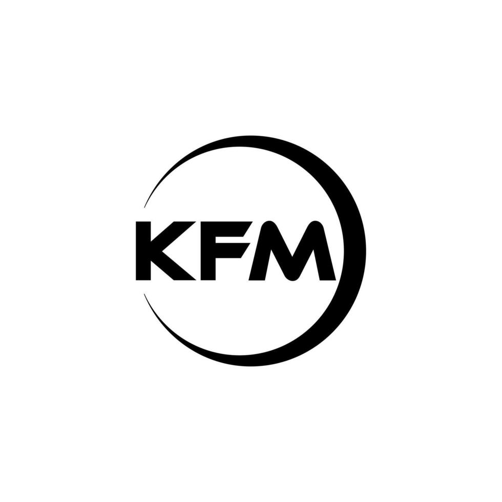 kfm letra logo diseño, inspiración para un único identidad. moderno elegancia y creativo diseño. filigrana tu éxito con el sorprendentes esta logo. vector