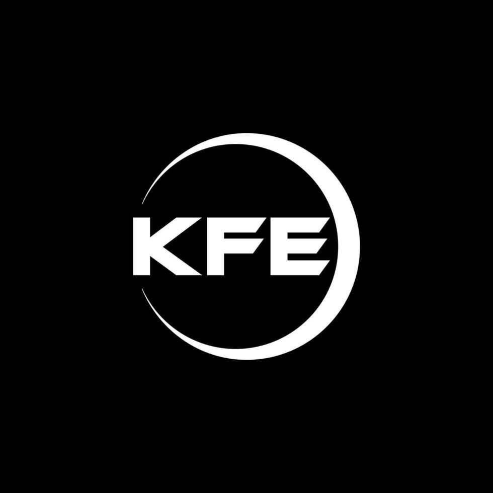 kfe letra logo diseño, inspiración para un único identidad. moderno elegancia y creativo diseño. filigrana tu éxito con el sorprendentes esta logo. vector