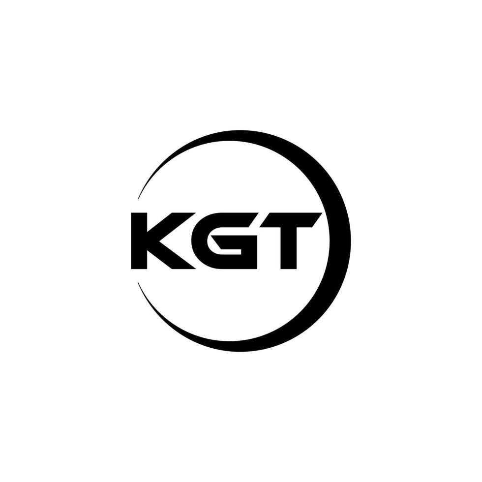 kgt letra logo diseño, inspiración para un único identidad. moderno elegancia y creativo diseño. filigrana tu éxito con el sorprendentes esta logo. vector