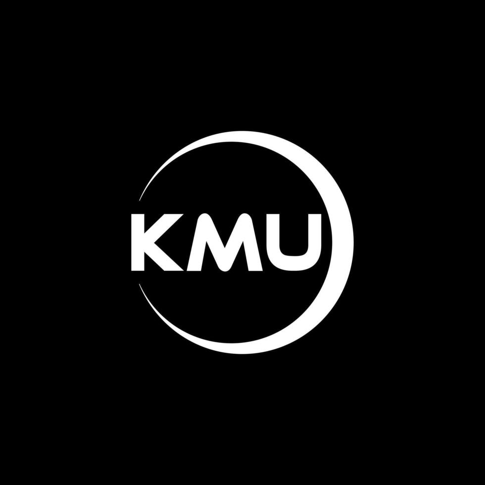 KMU Letter Logo Design, Inspiration for a Unique Identity. Modern Elegance and Creative Design. Watermark Your Success with the Striking this Logo. vector