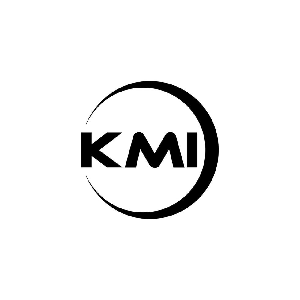 kmi letra logo diseño, inspiración para un único identidad. moderno elegancia y creativo diseño. filigrana tu éxito con el sorprendentes esta logo. vector