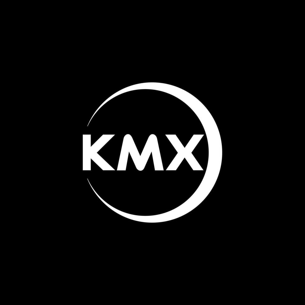 kmx letra logo diseño, inspiración para un único identidad. moderno elegancia y creativo diseño. filigrana tu éxito con el sorprendentes esta logo. vector