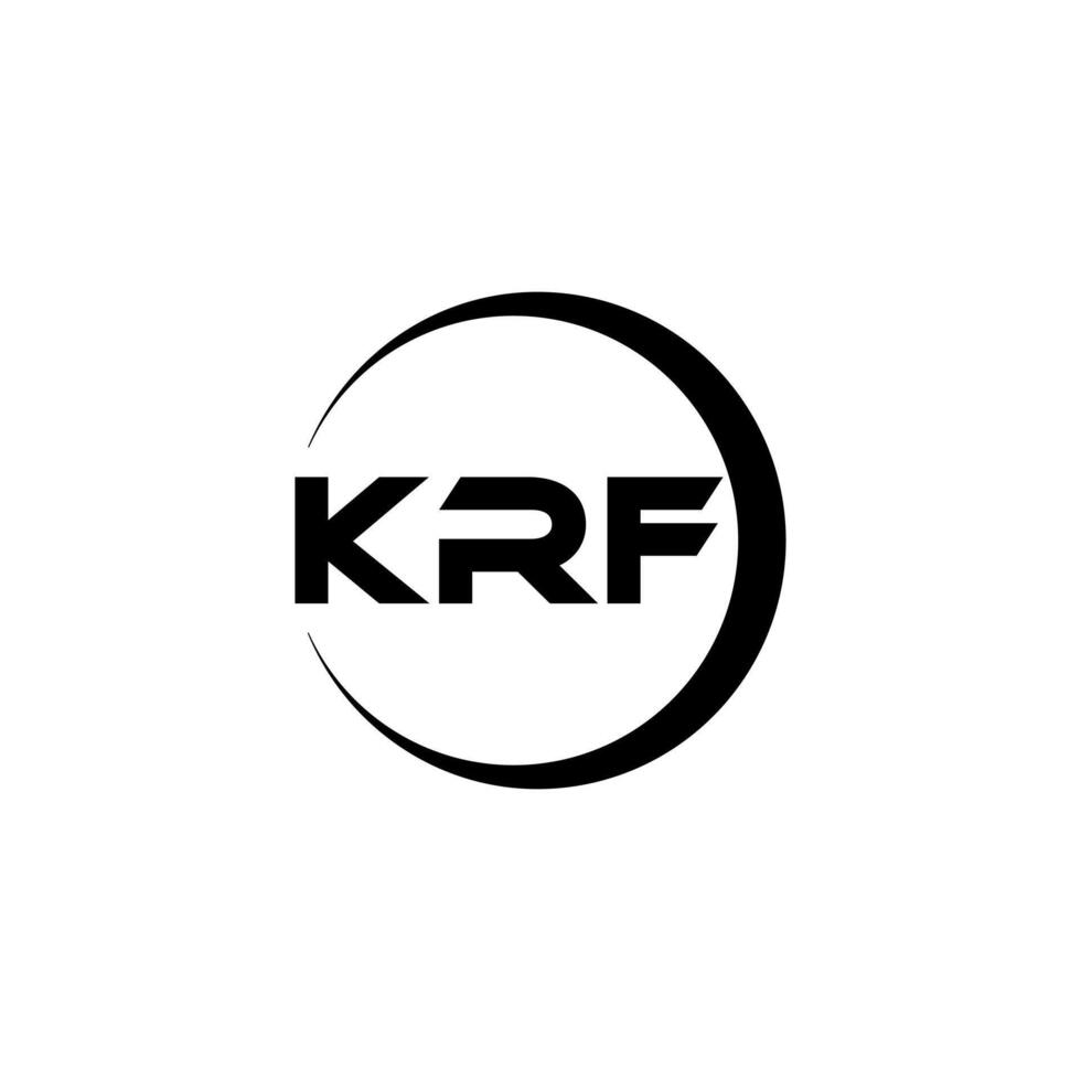 krf letra logo diseño, inspiración para un único identidad. moderno elegancia y creativo diseño. filigrana tu éxito con el sorprendentes esta logo. vector