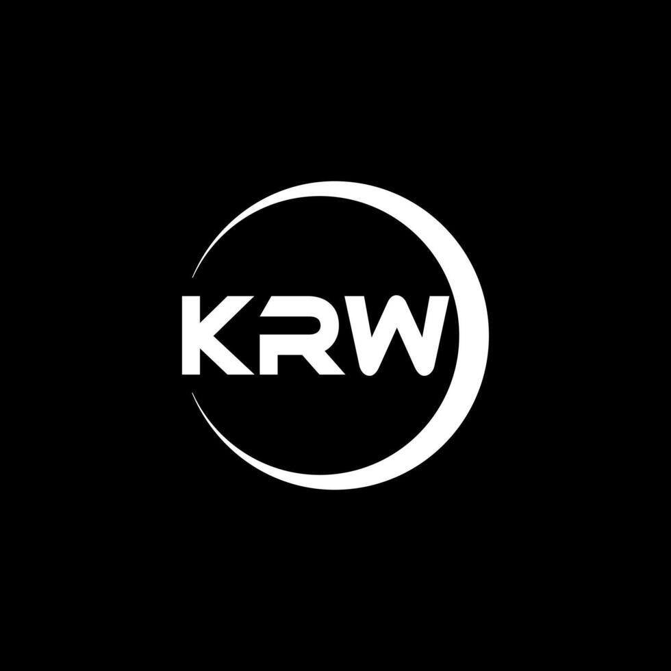 krw letra logo diseño, inspiración para un único identidad. moderno elegancia y creativo diseño. filigrana tu éxito con el sorprendentes esta logo. vector